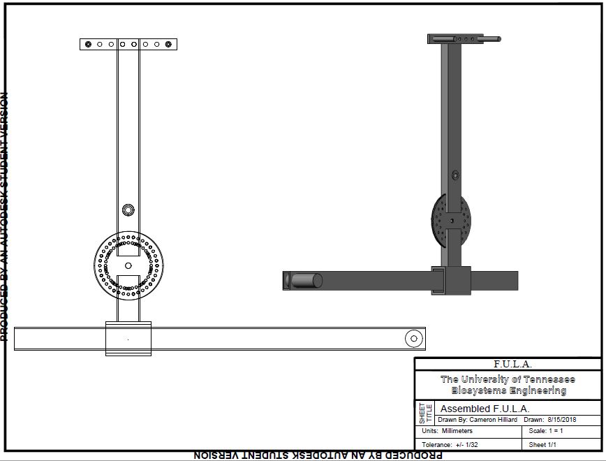 Schematic drawing of the complete universal lift assist lever
